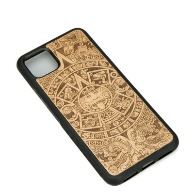 Google Pixel 4 Aztec Calendar Anigre Wood Case