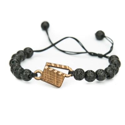 Wooden Bracelet Film Slate Anigre Stone