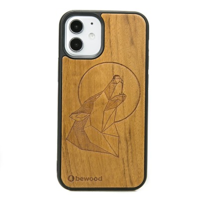 Apple iPhone 12 Mini Wolf Imbuia Wood Case