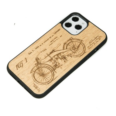 Apple iPhone 12 Pro Max Harley Patent Anigre Wood Case