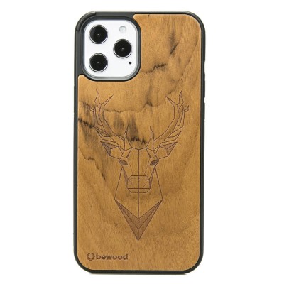 Apple iPhone 12 Pro Max Deer Imbuia Wood Case