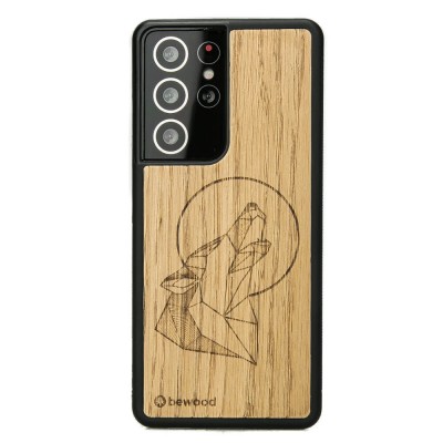Samsung Galaxy S21 Ultra Wolf Oak Wood Case