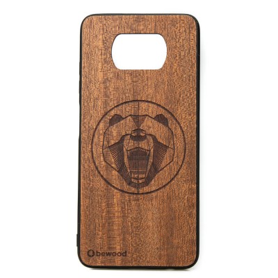 POCO X3 Bear Merbau Wood Case