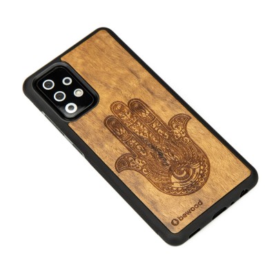 Samsung Galaxy A52 5G Hamsa Imbuia Wood Case