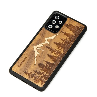 Samsung Galaxy A52 5G Mountains Imbuia Wood Case