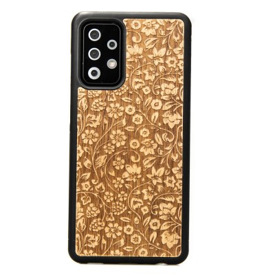 Samsung Galaxy A72 5G Flowers Anigre Wood Case