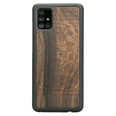 Samsung Galaxy A71 5G Aztec Calendar Ziricote Wood Case