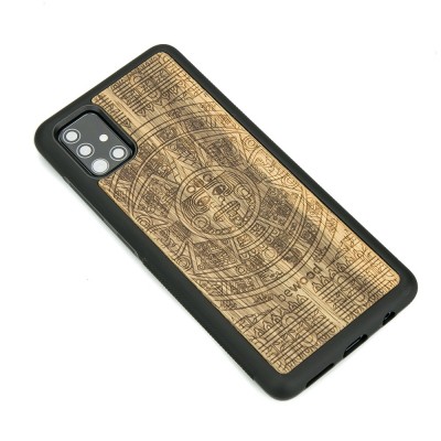 Samsung Galaxy A71 5G Aztec Calendar Frake Wood Case