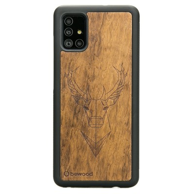 Samsung Galaxy A71 5G Deer Imbuia Wood Case
