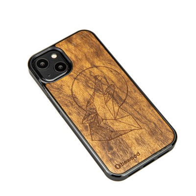 Apple iPhone 13 Wolf Imbuia Wood Case