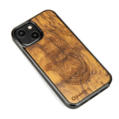 Apple iPhone 13 Mini Hamsa Imbuia Wood Case