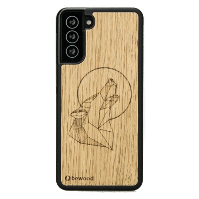Samsung Galaxy S21 FE Wolf Oak Wood Case