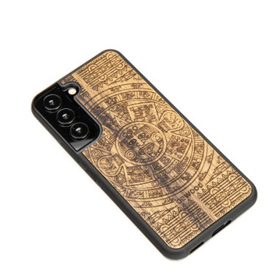 Samsung Galaxy S22 Aztec Calendar Frake Wood Case
