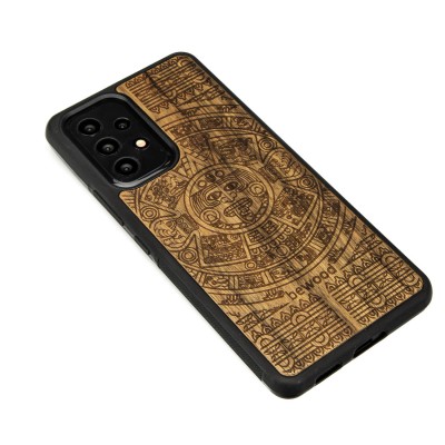 Drewniane Etui na Samsung Galaxy A73 5G KALENDARZ AZTECKI LIMBA