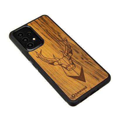 Samsung Galaxy A73 5G Deer Imbuia Wood Case