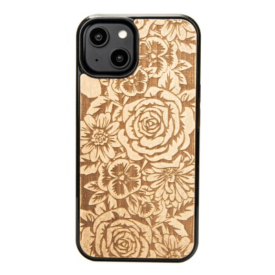 Apple iPhone 14 Roses Anigre Bewood Wood Case