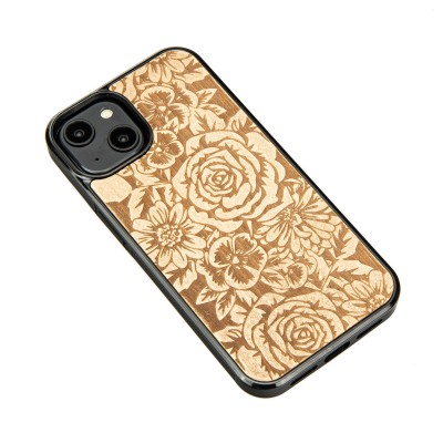 Apple iPhone 14 Roses Anigre Bewood Wood Case