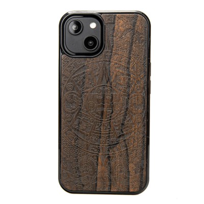 Drewniane Etui Bewood na iPhone 14 KALENDARZ AZTECKI ZIRICOTTE