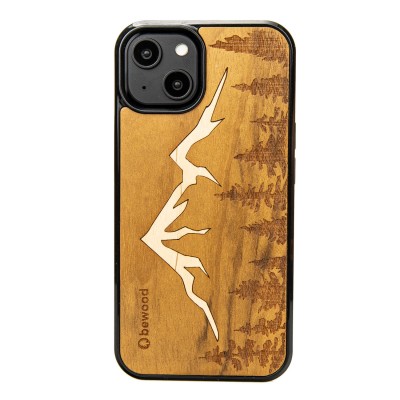 Apple iPhone 14 Mountains Imbuia Bewood Wood Case