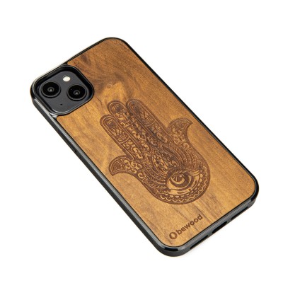 Apple iPhone 14 Plus Hamsa Imbuia Bewood Wood Case
