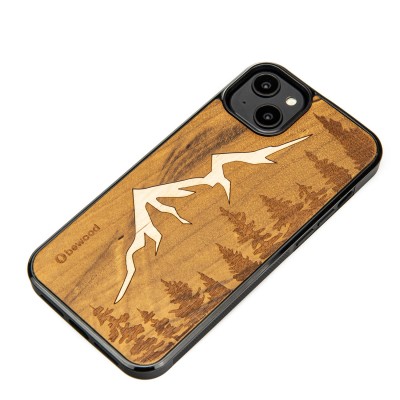 Apple iPhone 14 Plus Mountains Imbuia Bewood Wood Case
