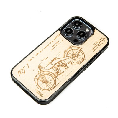 Apple iPhone 14 Pro Harley Patent Anigre Bewood Wood Case