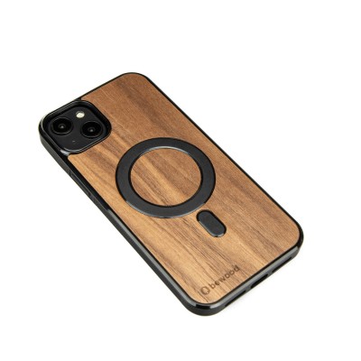 Drewniane Etui Bewood na iPhone 14 Plus Orzech Amerykański MagSafe