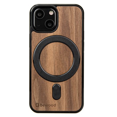 Drewniane Etui Bewood na iPhone 13 Mini Orzech Amerykański MagSafe