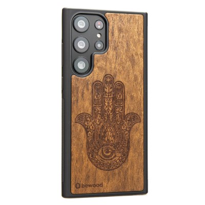 Samsung Galaxy S23 Ultra Hamsa Imbuia Bewood Wood Case
