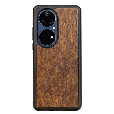Huawei P50 Pro Wolf Imbuia Bewood Wood Case