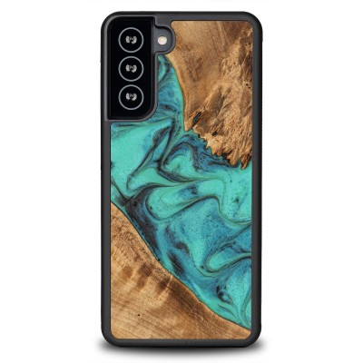 Bewood Resin Case  Samsung Galaxy S21 FE  Turquoise