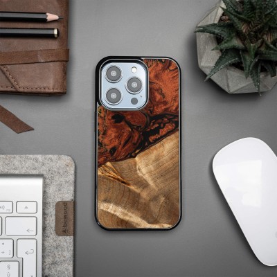 Etui Bewood Unique na iPhone 14 Pro  4 Żywioły  Ogień