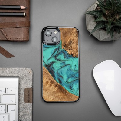 Etui Bewood Unique na iPhone 14  Turquoise