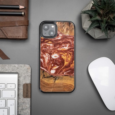 Bewood Resin Case  iPhone 13  Planets  Mars