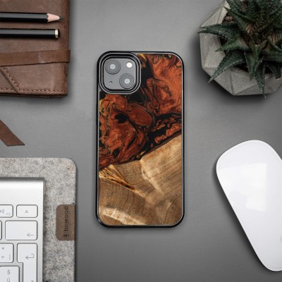 Bewood Resin Case  iPhone 13  4 Elements  Fire