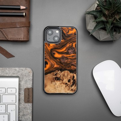 Bewood Resin Case  iPhone 13 Mini  Orange