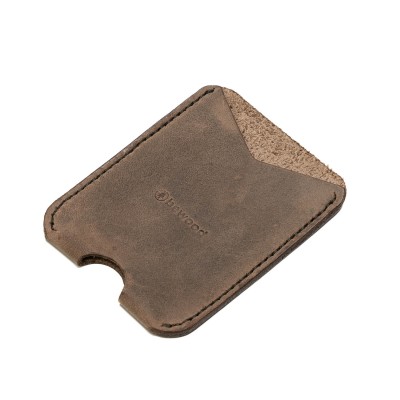 Leather card holder Bewood  Classic  Grey