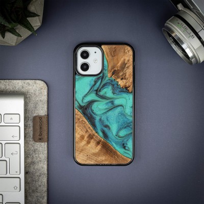 Bewood Resin Case  iPhone 12 Mini  Turquoise