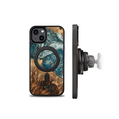 Bewood Resin Case  iPhone 14  Planets  Earth  MagSafe