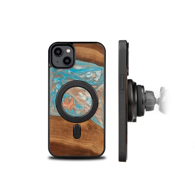 Bewood Resin Case  iPhone 14 Plus  Planets  Saturn  MagSafe