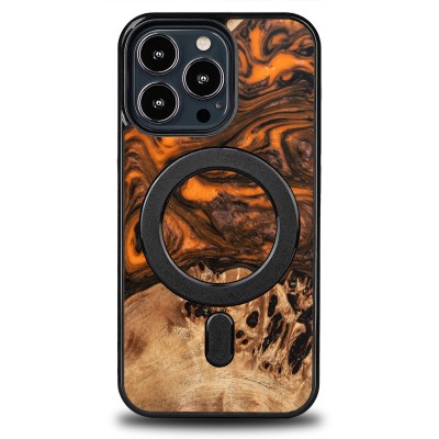 Etui Bewood Unique na iPhone 13 Pro  Orange z MagSafe