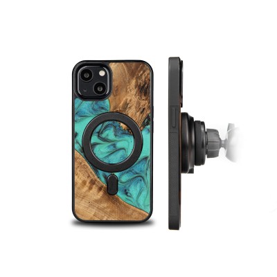 Bewood Resin Case  iPhone 13  Turquoise  MagSafe