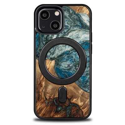 Bewood Resin Case  iPhone 13 Mini  Planets  Earth  MagSafe
