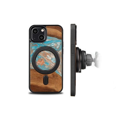 Bewood Resin Case  iPhone 13 Mini  Planets  Saturn  MagSafe