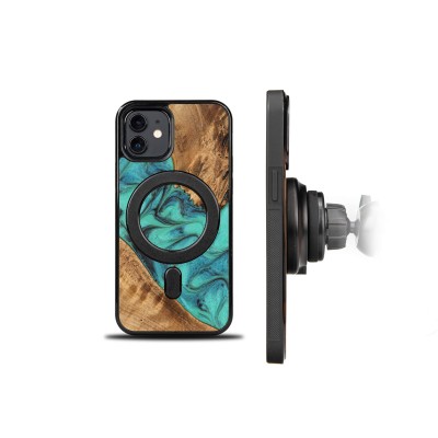 Bewood Resin Case  iPhone 12 / 12 Pro  Turquoise  MagSafe