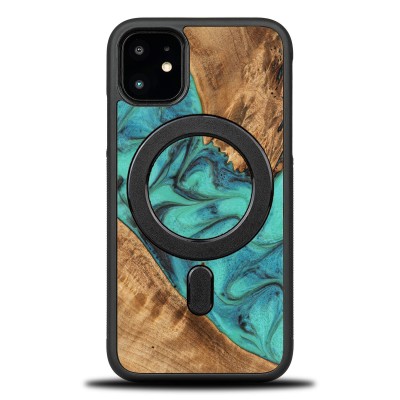 Bewood Resin Case  iPhone 11  Turquoise  MagSafe