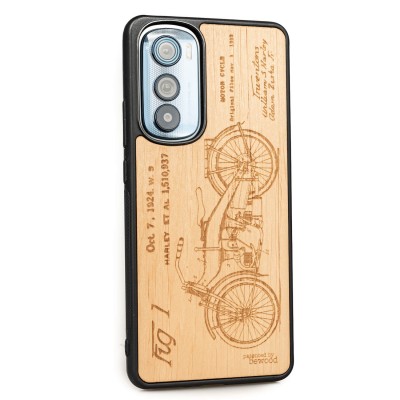 Motorola Edge 30 Harley Patent Anigre Bewood Wood Case
