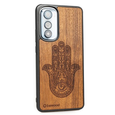 Motorola Edge 30 Hamsa Imbuia Bewood Wood Case
