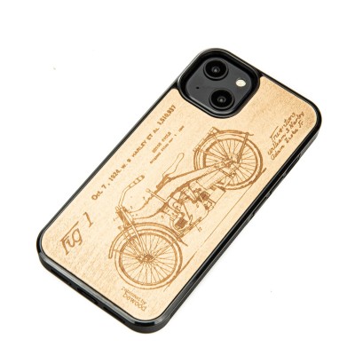 Apple iPhone 15 Harley Patent Anigre Bewood Wood Case