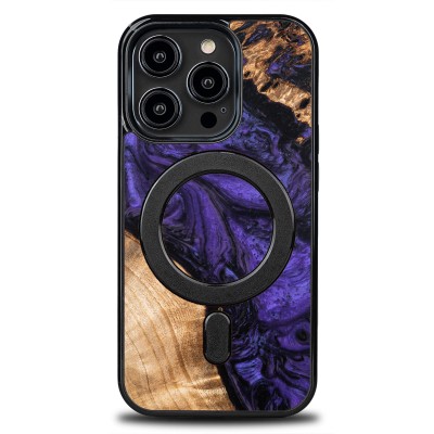 Etui Bewood Unique do iPhone 15 Pro  Violet z MagSafe